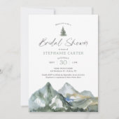 アドベンチャーアウェイツマウンテンフォレストブライダルシャワー 招待状 (正面)