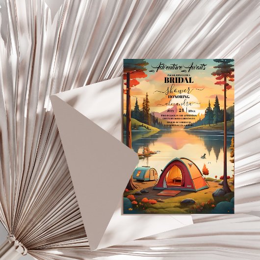 アドベンチャーアウェイツマウンテンフォレストブライダルシャワー 招待状