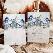 アドベンチャーアウェイツマウンテンフォレストブライダルシャワー 招待状