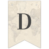 アドベンチャーアウェイツヴィンテージマップトラベルブライダルシャワー バンティングフラッグ (第2の旗)