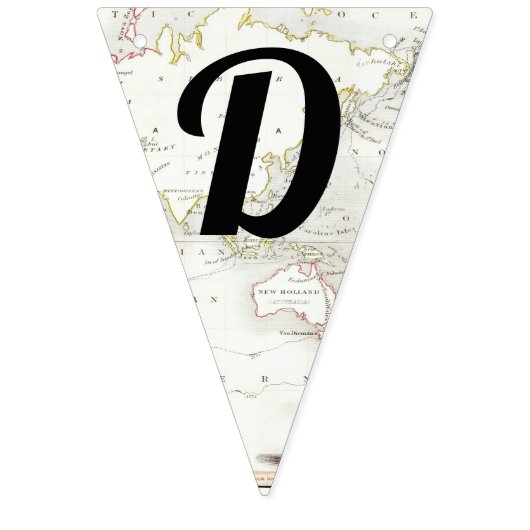 アドベンチャーアウェイツヴィンテージマップ旅行ベビーシャワー バンティングフラッグ (第2の旗)