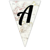 アドベンチャーアウェイツヴィンテージマップ旅行ベビーシャワー バンティングフラッグ (第1の旗)