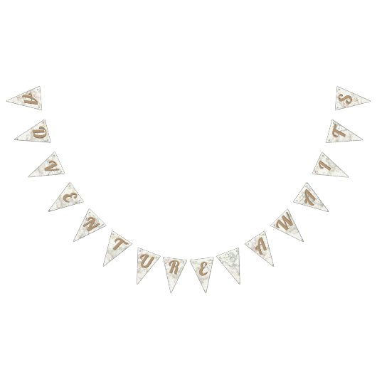 アドベンチャーアウェイツヴィンテージマップ旅行ベビーシャワー バンティングフラッグ (全)