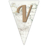 アドベンチャーアウェイツヴィンテージマップ旅行ベビーシャワー バンティングフラッグ (第3の旗)