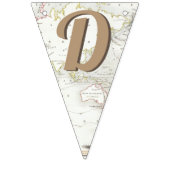 アドベンチャーアウェイツヴィンテージマップ旅行ベビーシャワー バンティングフラッグ (第2の旗)