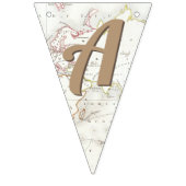 アドベンチャーアウェイツヴィンテージマップ旅行ベビーシャワー バンティングフラッグ (第1の旗)