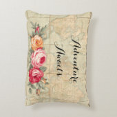 アドベンチャーアウェイツヴィンテージワールドマップバラ アクセントクッション (裏面(縦))