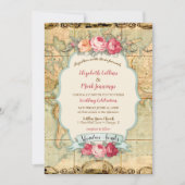 アドベンチャーアウェイツヴィンテージワールドマップバラ 招待状 (正面)