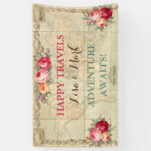 アドベンチャーアウェイツヴィンテージワールドマップバラ 横断幕 (縦)