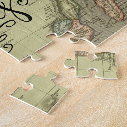 アドベンチャーアウェイツヴィンテージワールドマップ ジグソーパズル (側面)
