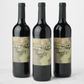 アドベンチャーアウェイツヴィンテージワールドマップ ワインラベル (ボトル)