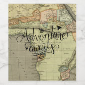 アドベンチャーアウェイツヴィンテージワールドマップ ワインラベル (シングルラベル)