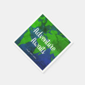 アドベンチャーアウェイツ世界地図の地球結婚の地球 スタンダードカクテルナプキン (角)