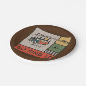 アドベンチャーアウェイツ行く見つけるレトロキャンピングトラベル ペーパープレート (アングル)