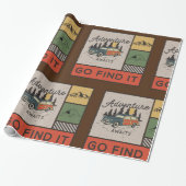 アドベンチャーアウェイツ行く見つけるレトロキャンピングトラベル ラッピングペーパー (アンロールド)