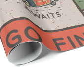 アドベンチャーアウェイツ行く見つけるレトロキャンピングトラベル ラッピングペーパー (ロールコーナー)