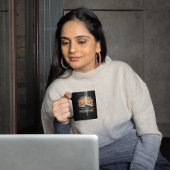 "アドベンチャーアウェイツ – 山々を探索"デザイン ツートーンマグカップ