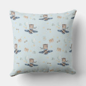 アドベンチャーアビエーションキュートベアーブルー飛行機 クッション (裏面)