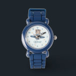 アドベンチャーアビエーションキュートベアーブルー飛行機 腕時計<br><div class="desc">愛らしいAviation Bear Kids Watchで子供の日に冒険心を紹介！青いヴィンテージ飛行機に乗った可愛いクマが特徴で、この楽しい時計は若い探検家に最適。カラフルとよくはしゃぐデザインは時学間のおもしろいと興味を伝える。快適で調節可能なストラップと簡単対レ読ンバーで、この時計は実用的でスタイリッシュある。子供を念頭に置いた耐久性とデザインは、毎日の衣服に最適。あなたの子供の想像力は私たちの航空ベアキッズウォッチと飛行しよう！ハサマーセット素晴らし書類</div>