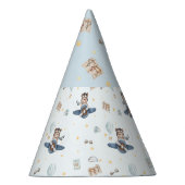 アドベンチャーアビエーションベアーブルー飛行機1st誕生日 パーティーハット (右)