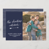 アドベンチャーアロースクリプト新年のフォトカード シーズンカード (正面/裏面)