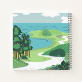 アドベンチャーアワイツブラウンベアランドスケープベビーシャワー ノートブック (裏面)