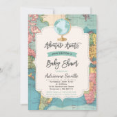 アドベンチャーアワイツベイビーシャワー招待状マップシャワー 招待状 (正面)