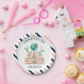 アドベンチャーアワイツワールドトラベルスーツケースパーティー ペーパープレート (パーティー)