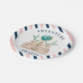 アドベンチャーアワイツワールドトラベルスーツケースパーティー ペーパープレート (アングル)