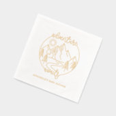 アドベンチャーアワイパーソナライズされたズベビーシャワーナプキンス 箔ナプキン (左)