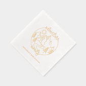 アドベンチャーアワイパーソナライズされたズベビーシャワーナプキンス 箔ナプキン (右)