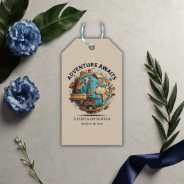 アドベンチャーアワイモダンズグローブベビーシャワー ギフトタグ