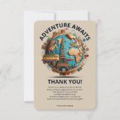 アドベンチャーアワイモダンズグローブベビーシャワー サンキューカード (正面)
