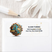 アドベンチャーアワイモダンズグローブベビーシャワー ラベル (インサイチュ)