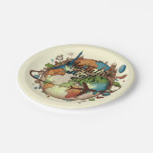 アドベンチャーアワイヴィンテージグローブベビーシャワー ペーパープレート (アングル)