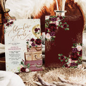 アドベンチャーアワイヴィンテージフローラ旅行赤ちゃんシャワー 招待状