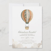 アドベンチャーアワイ秋ホットエアバルーンベビーシャワー 招待状 (正面)