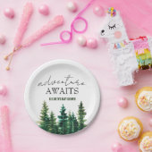 アドベンチャーアワイ素朴ズウォーターカラーパイン ペーパープレート (パーティー)