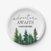 アドベンチャーアワイ素朴ズウォーターカラーパイン ペーパープレート (正面)