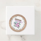 アドベンチャーアワイ素朴ズパープルフラワーベビーシャワー フェイバータグ (インサイチュ)