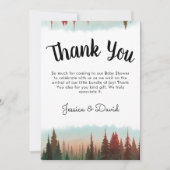 アドベンチャーアワイ素朴ズフォレストベビーシャワー サンキューカード (正面)