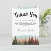 アドベンチャーアワイ素朴ズフォレストベビーシャワー サンキューカード (スタンド正面)