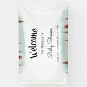 アドベンチャーアワイ素朴ズフォレストベビーシャワー 横断幕 (縦)