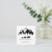 アドベンチャーアワイ素朴ズベアーズアウトドアハイクスガイド スクエア名刺 (スタンド正面)