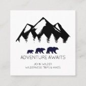 アドベンチャーアワイ素朴ズベアーズアウトドアハイクスガイド スクエア名刺 (正面)