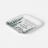 アドベンチャーアワイ素朴ズマウンテンベビーシャワー ペーパープレート (傾斜あり)