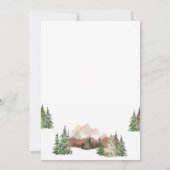 アドベンチャーアワイ素朴ズマウンテンベビーシャワー 招待状 (裏面)