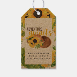 アドベンチャーアワイ素朴ツサンフラワーズブライダルシャワー ギフトタグ