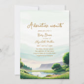 アドベンチャーアワイ自然ボーイガールベビーシャワー 招待状 (正面)