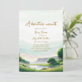 アドベンチャーアワイ自然ボーイガールベビーシャワー 招待状 (スタンド正面)